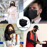 Disposable 3-ply Face Mask, Black, Ctn of 2000