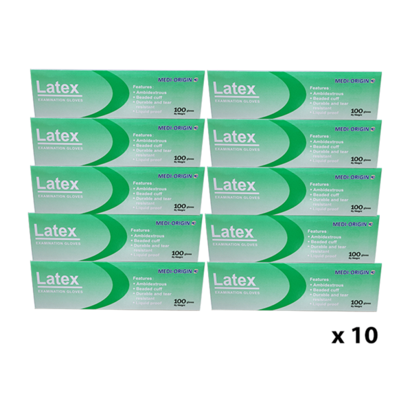 Disposable Latex Powder Free Glove, Ctn of 1000