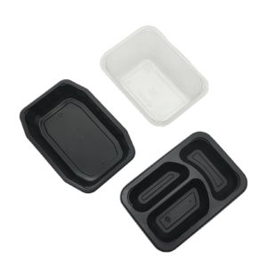 PP Takeaway Food Containers - Black/White/Clear