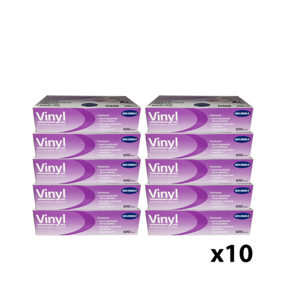 Disposable Vinyl Powder Free Glove, Ctn of 1000, Clear