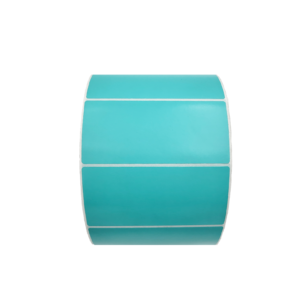 Cyan Blue Matt Blank Self Adhesive Label Rolls 102x48mm, Ctn of 12500pcs
