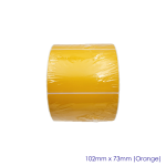 Orange Matt Blank Self Adhesive Label Rolls 102x73mm, Ctn of 10,000pcs