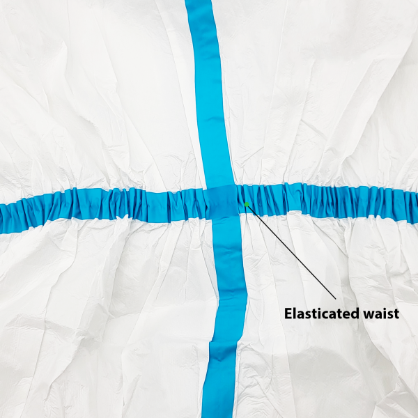 65gsm Polypropylene Coverall with Adhesive Blue Tape , Ctn of 50