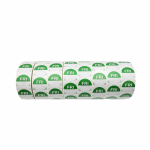 "Fri" - Friday Round Day Labels - 24mm, Pack of 8000pcs