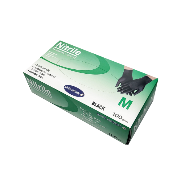 Disposable Nitrile Powder Free Glove, Ctn of 1000, Black
