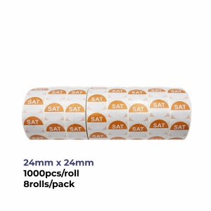 Sat label size