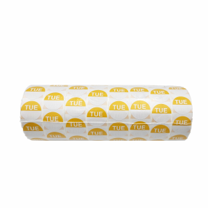 "Tue" - Tuesday Round Day Labels - 24mm, Pack of 8000pcs