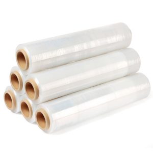 Clear Hand Stretch Film Pallet Wrap 500mm x 300m x 15um, 6rolls