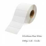 Matt White Blank Labels, 102mm x 48mm, Ctn of 12000pcs