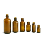 Amber Glass Bottles Only - PP18 (Caps Not Included)