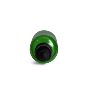 Green Glass Boston Round Bottles w Black Bulb Glass Droppers2