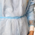 Disposable Breathable PP Isolation gown, 25gsm, Blue, Ctn of 200
