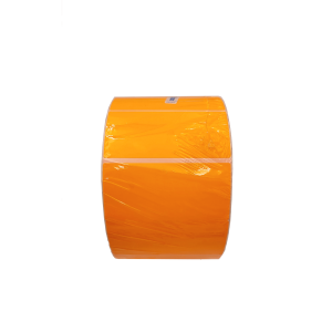 Fluro Orange Matt Blank Self Adhesive Label Rolls 102x48mm, Ctn of 12500pcs