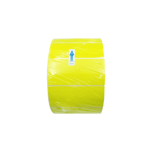 Fluro Yellow Matt Blank Self Adhesive Label Rolls 102x48mm, Ctn of 12500pcs
