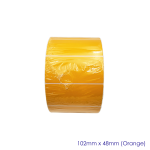 Orange Matt Blank Self Adhesive Label Rolls 102x48mm, Ctn of 12500pcs