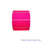 Fluro Pink Matt Blank Self Adhesive Label Rolls 102x48mm, Ctn of 12500pcs