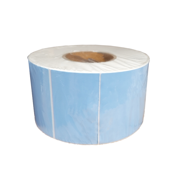 Blue Matt Blank Self Adhesive Label Rolls 99x99mm, Ctn of 9000pcs