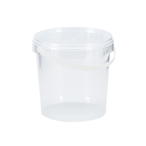 1.1L - 5L Round tamper evident bucket with handle and Lid | Clear | Food Grade | Bulk Order