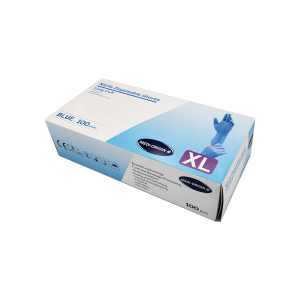 Disposable Long Cuff Nitrile Powder Free Glove, Ctn of 1000, Blue
