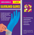 Silverlined Rubber Gloves, Ctn of 144 pairs, individually packed