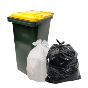 240L Heavy Duty Premium Garbage Bags Black and White