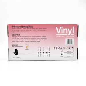 Disposable vinyl gloves