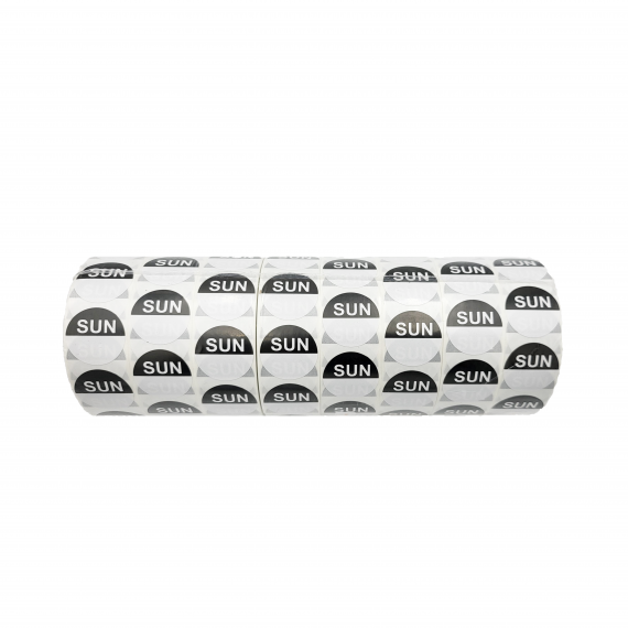 Labels F Sun “Sun” – Sunday Round Day Labels – 24mm, Pack of 8000pcs - PPE Supplier ...